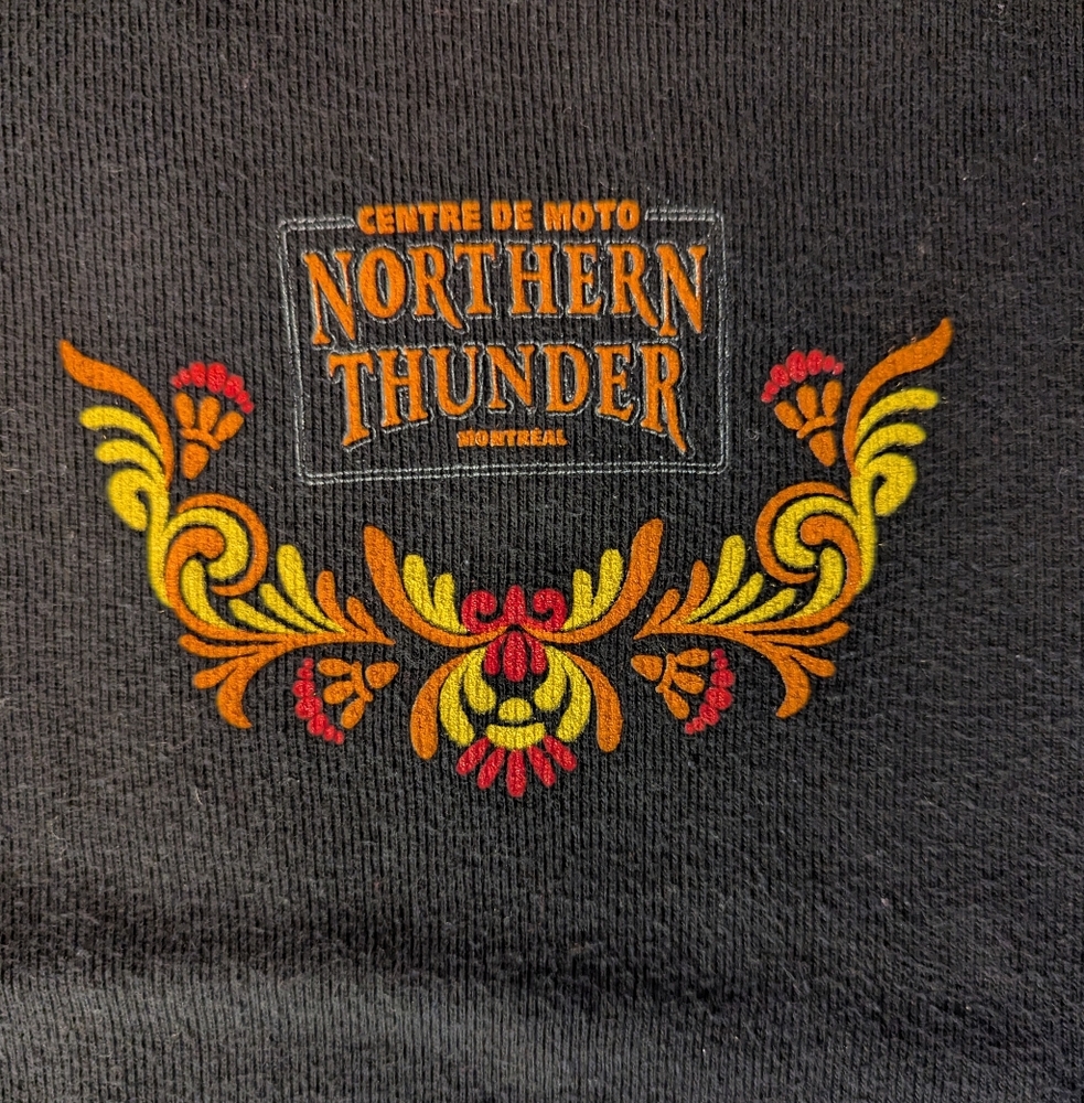 Vintage Women's Y2K Northern Thunder Biker Babydoll Tshirt Small
